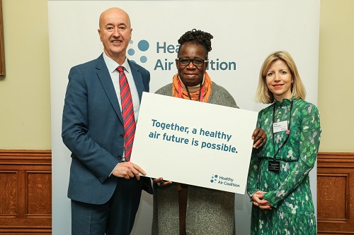 Geraint Davies With Sarah Woolnough Ceo Of Asthma Plus Lung Uk And Rosamund Adoo Kissi Debrah