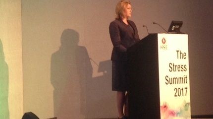 MP Penny Mordaunt at HSE's Stress Summit in 2017